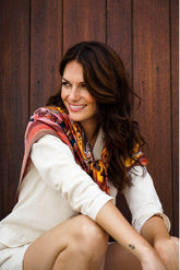 Paisley Satin Square Scarf Foxyavenue UK